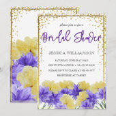 Eleganter goldener Rahmen, Brautparty Inv. Einladung (Vorne/Hinten)