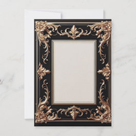 Eleganter Goldener Rahmen Einladung