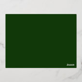 Eleganter Goldener Rahmen für grüne Probe Folie Einladungspostkarte (Rückseite)