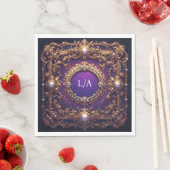Eleganter Goldener Rahmen mit Perlen Serviette (Beispiel)