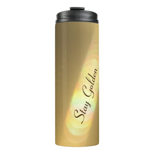 Eleganter Goldener Regenbogen individuell anpassba Thermosbecher (Vorderseite)