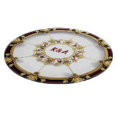 Eleganter Goldener Rundrahmen Schneidebrett (Ecke)