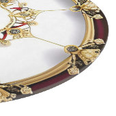 Eleganter Goldener Rundrahmen Schneidebrett (Ecke)