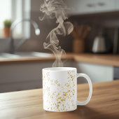 Eleganter goldener Stern Konfetti Weihnachten Kaffeetasse