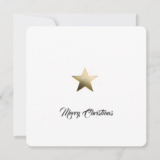 Eleganter Goldener Stern mit Minimalistischem Glan Dankeskarte (Vorderseite)