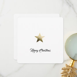 Eleganter Goldener Stern mit Minimalistischem Glan Dankeskarte