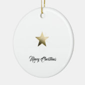 Eleganter Goldener Stern mit Minimalistischem Glan Keramik Ornament (Links)