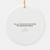 Eleganter Goldener Stern mit Minimalistischem Glan Keramik Ornament (Hinten)