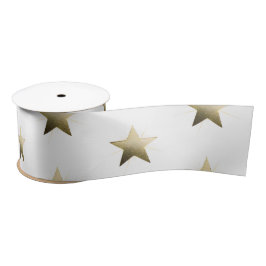 Eleganter Goldener Stern mit Minimalistischem Glan Satinband