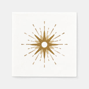 Eleganter goldener Sternenexplosion Serviette