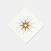 Eleganter goldener Sternenexplosion Serviette (Ecke)