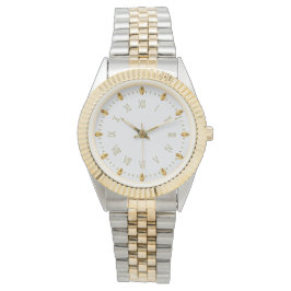 Eleganter goldener Uhrenrahmen mit römischen Ziffe Armbanduhr