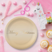 Eleganter goldener Urlaub Pappteller (Party)