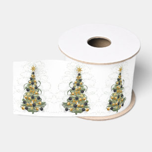 Eleganter goldener Weihnachtsbaum, Band  Ripsband