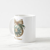 Eleganter goldener Weihnachtsbaumwolle Goldbug Kaffeetasse (Vorderseite Links)