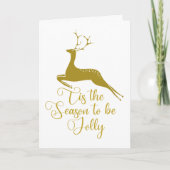 Eleganter Goldener Weihnachtsmann - Die Jahreszeit Karte (Vorderseite)