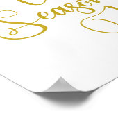 Eleganter Goldener Weihnachtsmann - Die Jahreszeit Poster (Ecke)