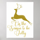 Eleganter Goldener Weihnachtsmann - Die Jahreszeit Poster (Vorne)