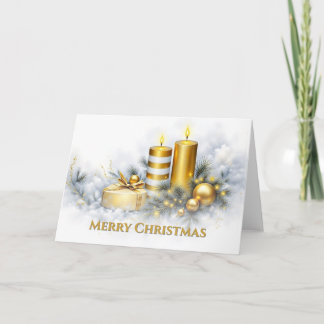 Eleganter goldener Weihnachtsschmuck Karte