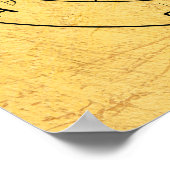 Eleganter goldener Zirkel von Fifths for Music Poster (Ecke)