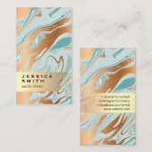 Eleganter goldfarbener Flüssig-Marmor Visitenkarte (Vorne/Hinten)