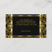 Eleganter goldfarbener, goldgelber Rahmen Visitenkarte (Rückseite)