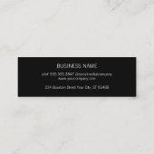 Eleganter goldfarbener Kreis (beige) Mini Visitenkarte (Rückseite)