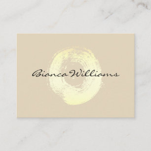 Eleganter goldfarbener Kreis (beige) Visitenkarte