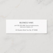 Eleganter goldfarbener Kreis Mini Visitenkarte (Rückseite)