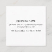 Eleganter goldfarbener Kreis Quadratische Visitenkarte (Rückseite)