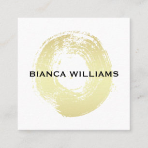 Eleganter goldfarbener Kreis Quadratische Visitenkarte