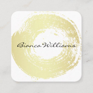 Eleganter goldfarbener Kreis Quadratische Visitenkarte