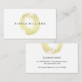 Eleganter goldfarbener Kreis Visitenkarte (Vorne/Hinten)