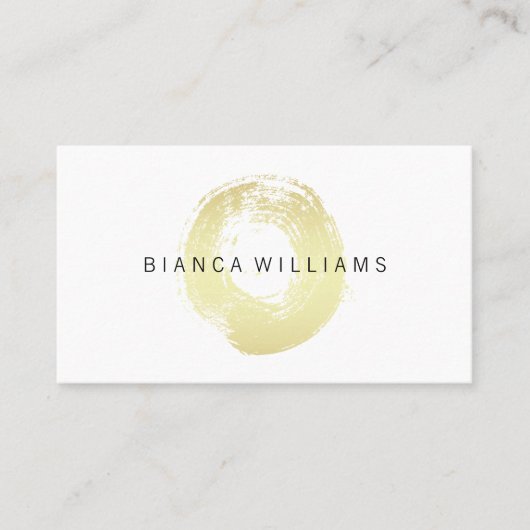 Eleganter goldfarbener Kreis Visitenkarte (Vorderseite)