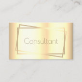 Eleganter, goldfarbener moderner Frame-Berater Visitenkarte (Vorderseite)