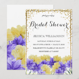 Eleganter goldfarbener Rahmen, Brautparty Einladung