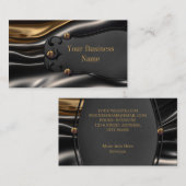 Eleganter goldfarbener schwarzer Seidenausdruck Visitenkarte (Vorne/Hinten)