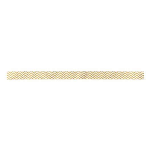 Eleganter Goldfolien-Zickzack Stripes Zickzack Satinband (Vorderseite)