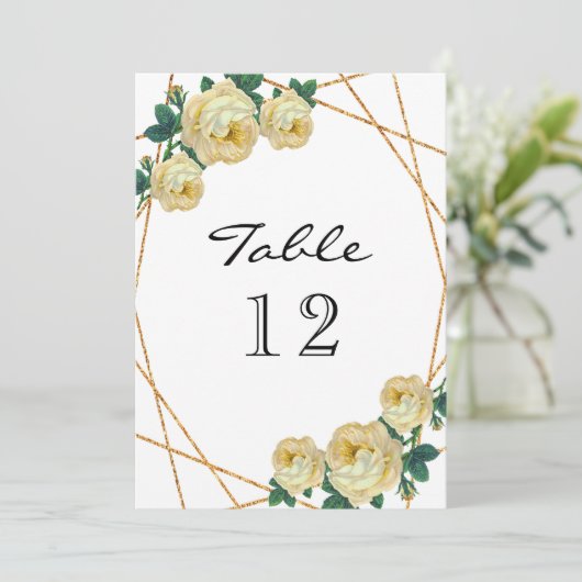 Eleganter Goldgeo-Glitzer Ankündigung (Stehend Vorderseite)