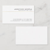 Eleganter, goldgestreifter Schlichter Chic Visitenkarte (Vorne/Hinten)