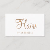 Eleganter Goldglam-Friseursalon Terminkarte (Vorderseite)