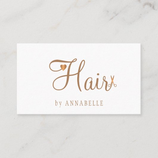 Eleganter Goldglam-Friseursalon Terminkarte (Vorderseite)