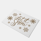Eleganter GoldGlitter ließ es schneien Fußmatte (Schrägansicht)