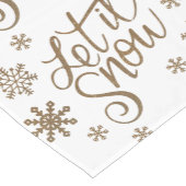 Eleganter GoldGlitter ließ es schneien Kurzer Tischläufer (Ecke)