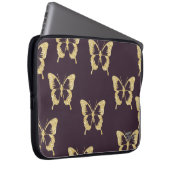 eleganter GoldGlitterschmetterling Laptopschutzhülle (Vorne Rechts)
