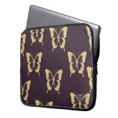 eleganter GoldGlitterschmetterling Laptopschutzhülle (Vorderseite Links)