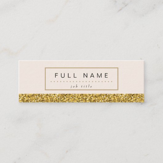 Eleganter GoldGlitzer-Minigeschäfts-Karten Mini Visitenkarte (Vorderseite)