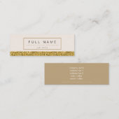 Eleganter GoldGlitzer-Minigeschäfts-Karten Mini Visitenkarte (Vorne/Hinten)