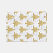 Eleganter GoldGlitzer u. weißer Fleecedecke (Vorderseite (Horizontal))