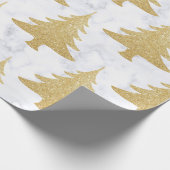 Eleganter GoldGlitzer u. weißer Geschenkpapier (Ecke)